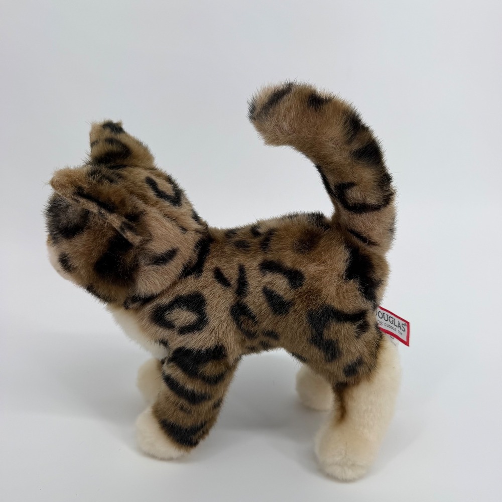 Douglas Cuddle Toy Bengal Cat Plush Spotted Brown Black Stuffed Animal 8 Inch